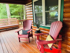 Terrace/patio - Cabin - Sparta, NC  at Bear Creek - "Alegria" (Sparta)