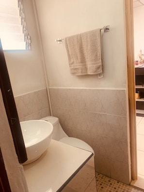 Apartemen Deluks, 2 kamar tidur | Kamar mandi | Shower, pancuran hujan, perlengkapan mandi gratis, dan handuk