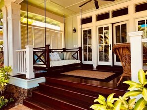 Terrace/patio - NEW! Luxury Plantation Home on Kiahuna Golf Course (Koloa)