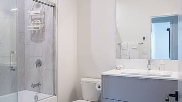 Condo | Bathroom | Hair dryer, towels, soap, toilet paper