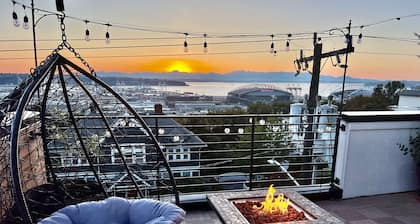 Rooftop•Mural•1GB•Parking•AC•FIFAStadiums•W/D•BBQ•Mountain&Bay Views•New Kitchen