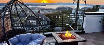 Rooftop•Mural•1GB•Parking•AC•FIFAStadiums•W/D•BBQ•Mountain&Bay Views•New Kitchen