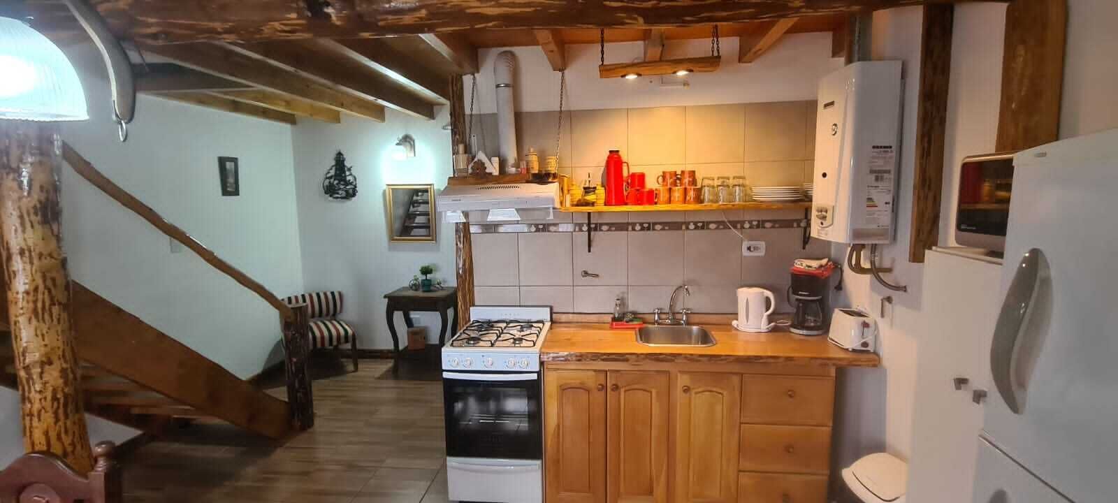 Fridge, microwave, oven, coffee/tea maker