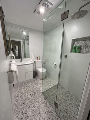 Hair dryer, towels
