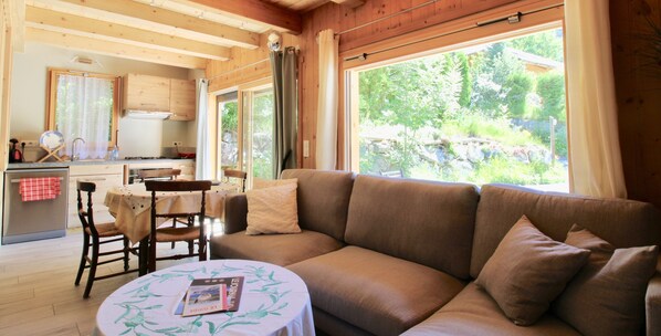 Televisión, chimenea