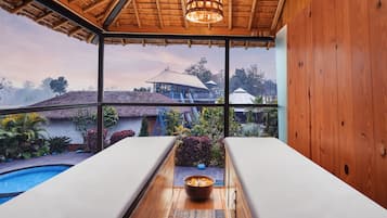 Área de tratamiento exterior, baños de arcilla