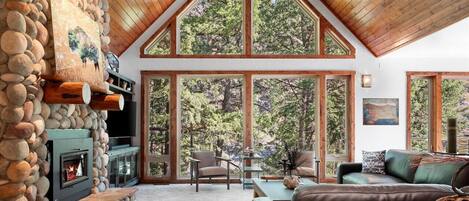 Télévision, cheminée