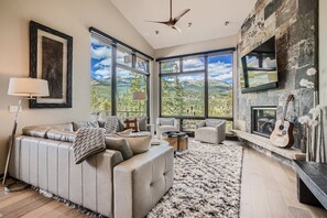 TV, fireplace, offices - Shock Hill Overlook Gem | Gondola In/Out | VIEWS! (Breckenridge)