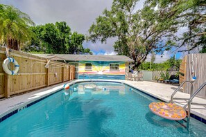 A heated pool