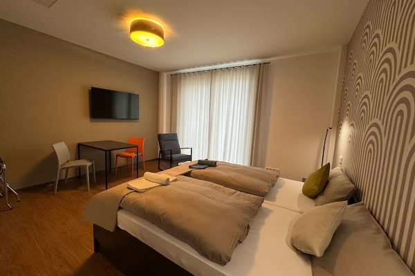 Deluxe Studio, Ground Floor | Bathroom | Shower, hair dryer, towels, soap