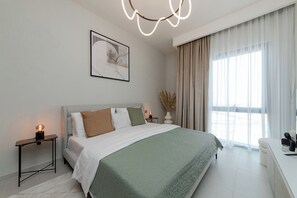 Premium Apartment, Balcony, City View | Iron/ironing board, free WiFi - Luxury 1BR at Vida Residences (Dubai)