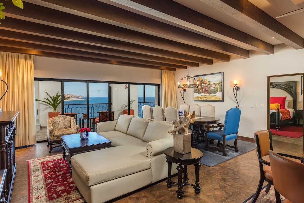 Family Condo, 4 Bedrooms, Balcony, Ocean View | Living room | 55-inch TV with digital channels