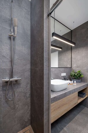 Shower, hair dryer