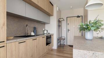 Fridge, oven, stovetop, dishwasher