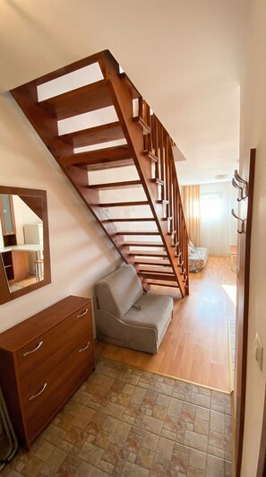 Apartment, 1 Bedroom, Balcony, Mountain View | Living room - 1 Bright Two Floor Apartment (Bansko)