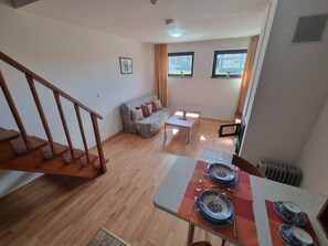Apartment, 1 Bedroom, Balcony, Mountain View | Living room - 1 Bright Two Floor Apartment (Bansko)