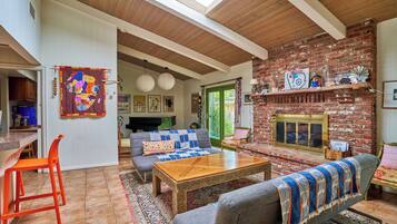 TV, fireplace, table tennis