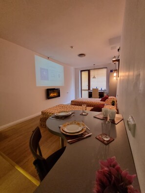 Apartment, 1 Bedroom, Accessible, Balcony | Living room - Mountain Paradise 2 - Quiet Cosy Studio - Balcony, Wifi (Bansko)