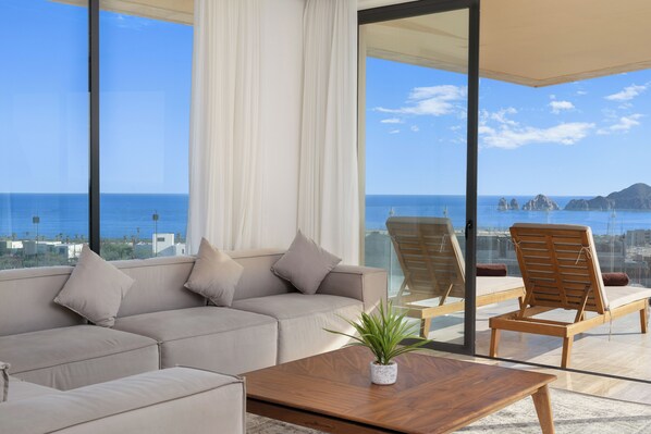 Premium Apartment | Living area | 50-inch flat-screen TV with digital channels - Mistiq Los Cabos (Cabo San Lucas)