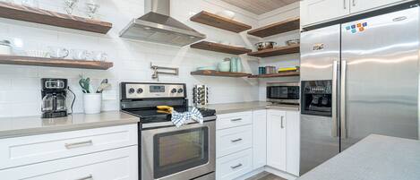 Ferienhaus, Mehrere Betten, Terrasse, Gartenblick | Eigene Küche