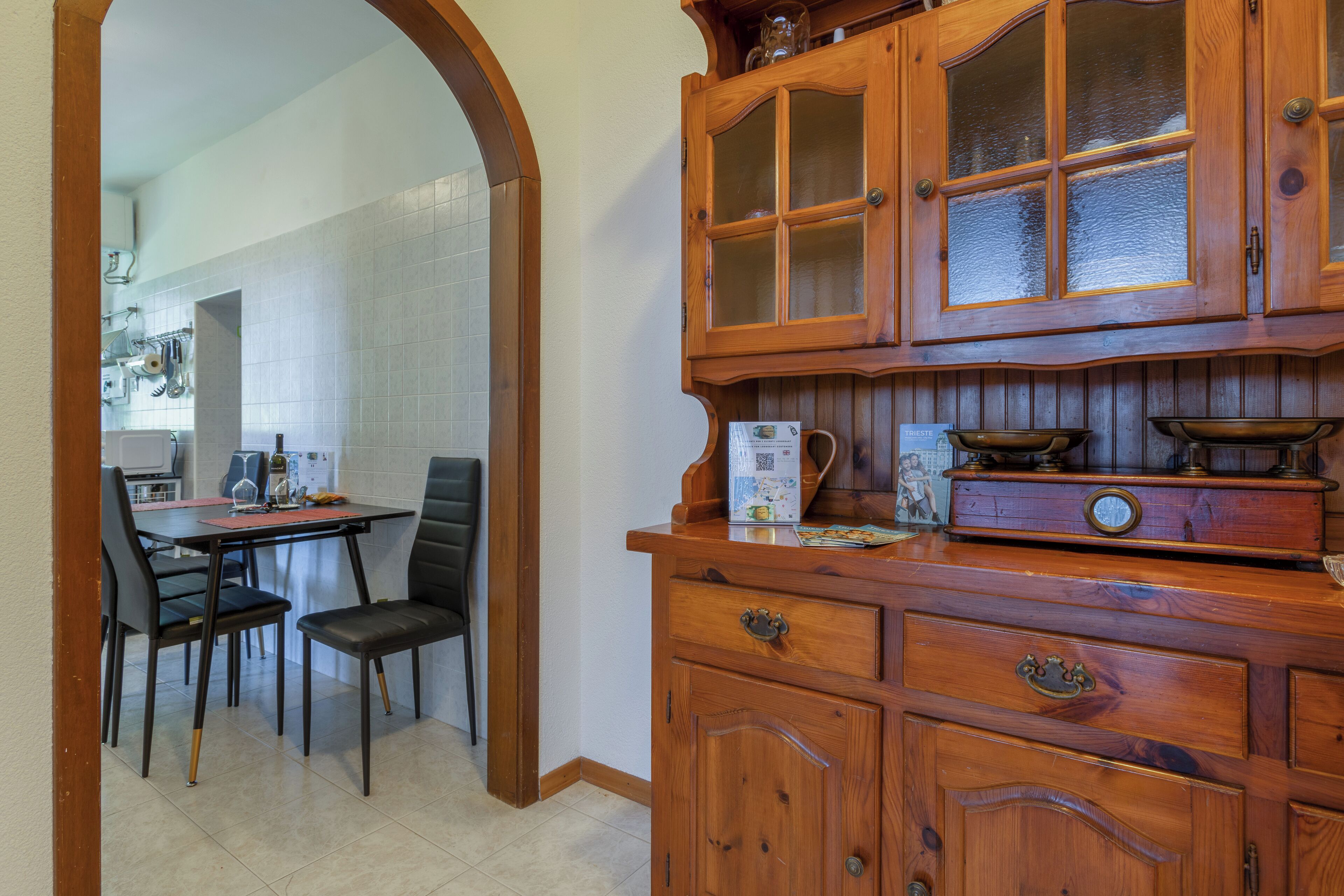 Panoramic Apartment | Private kitchen | Full-size fridge, microwave, oven, stovetop