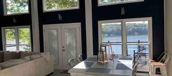 Sleeps 8, Amazing Water views, sunsets, boat dock with swim pad and kayaks,