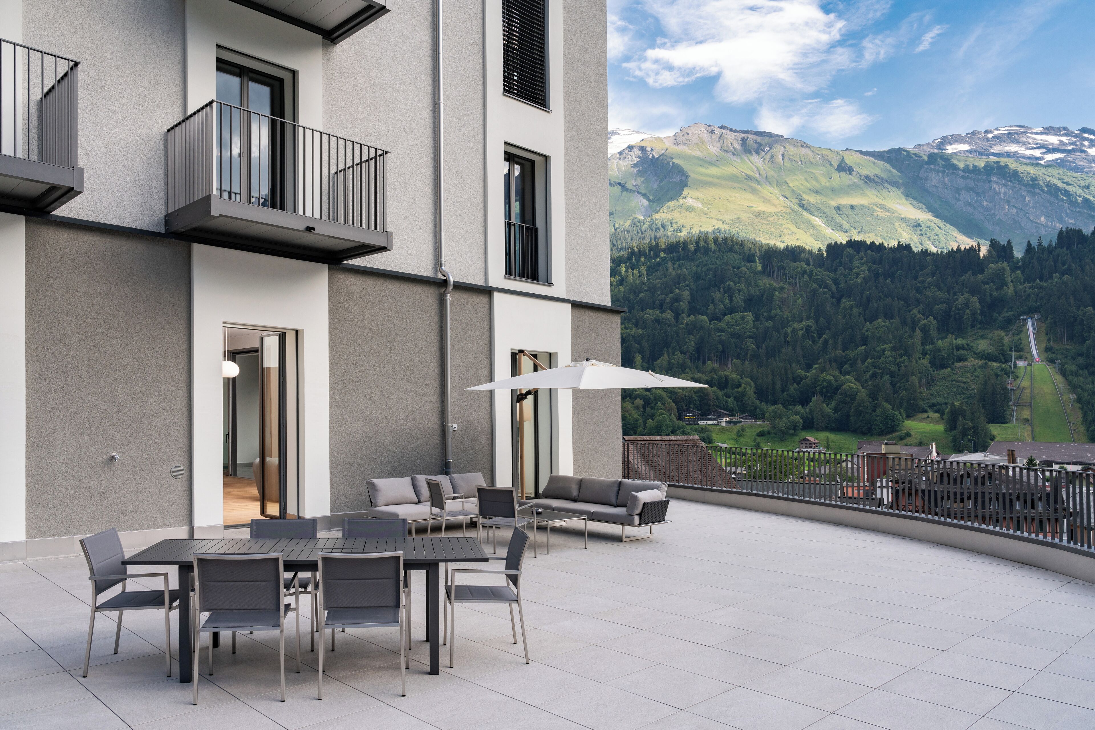 Luxury-Apartment, 4 Schlafzimmer, Terrasse, Bergblick | Terrasse/Patio