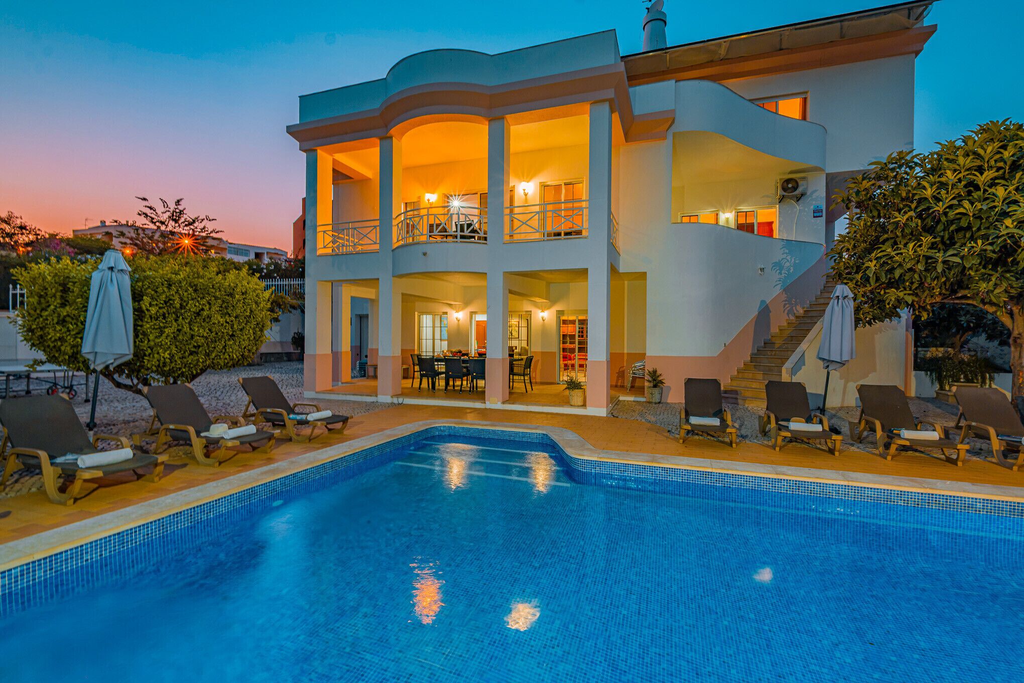 A heated pool