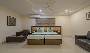 Premium Twin Room, Non Smoking | In-room safe, desk, iron/ironing board, bed sheets - Treebo Emerald (Hyderabad)