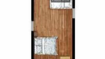 The spacious penthouse! The floor mat lives in the closet!