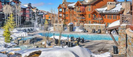 Outdoor pool, a heated pool