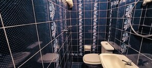 Vasca idromassaggio, asciugacapelli, bidet, asciugamani