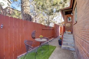 Outdoor dining - Hot Tub & Grill: Pet-Friendly Apt, Walk to Midtown (Reno)