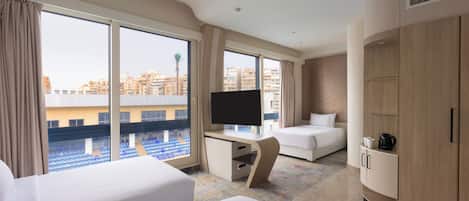Premium Room, 3 Single Beds, Pool View