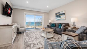 Condo | Living area - 539 Bay St. Lake View Condo Unit 301W (Traverse City)