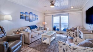 Smart TV, fireplace - Our Happy Place - Luxury Oceanfront Escape w/Pool (New Smyrna Beach)