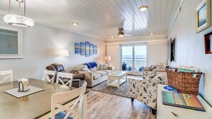 Smart TV, fireplace - Our Happy Place - Luxury Oceanfront Escape w/Pool (New Smyrna Beach)