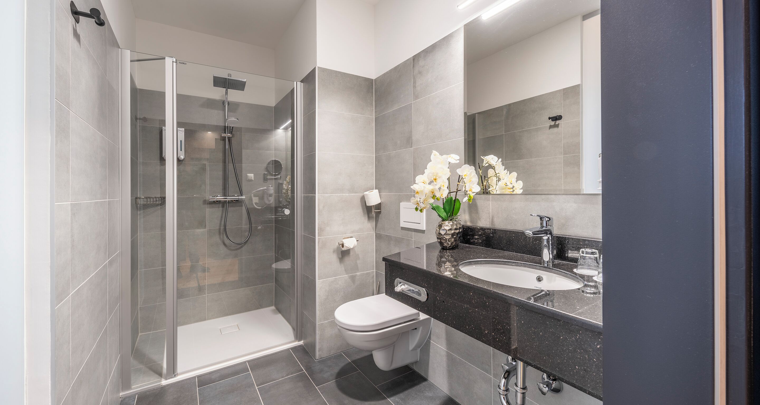 Premium Room, 1 Double Bed (Converts to 2 Twin Beds) | Bathroom | Shower, rainfall showerhead, hair dryer, bathrobes