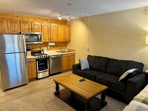 Smart TV, fireplace, video games, printers - Cozy Cabin Studio Condo - King Bed Great Value! (Granby)