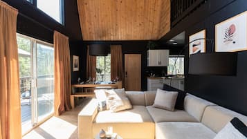 Smart TV, chimenea, videojuegos y libros