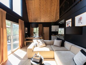 Smart-TV, Kamin, Videospiele, Bücher