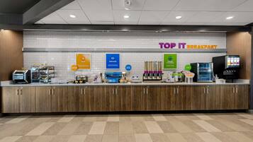 Free daily buffet breakfast