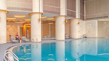 Indoor pool, open 6:00 AM to 10:00 PM, sun loungers, lifeguards on site