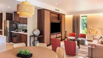 Apartment, Multiple Beds, Balcony (Nature View) | Living area | 55-inch LED TV with satellite channels, toys