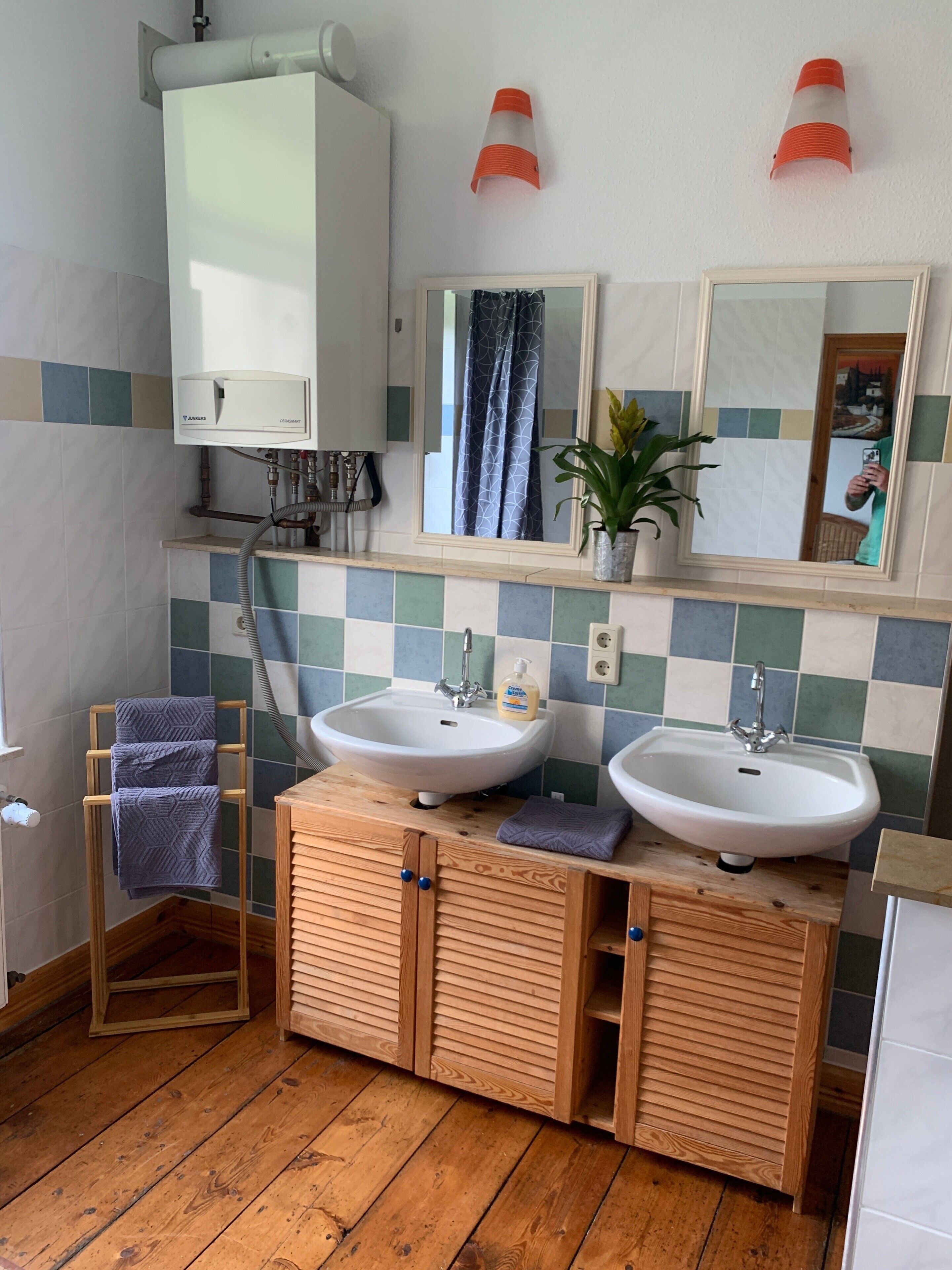 Badkar och handdukar