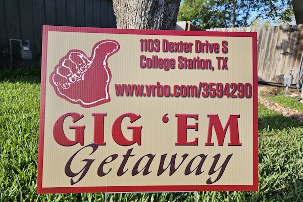 Front Yard Welcome Sign