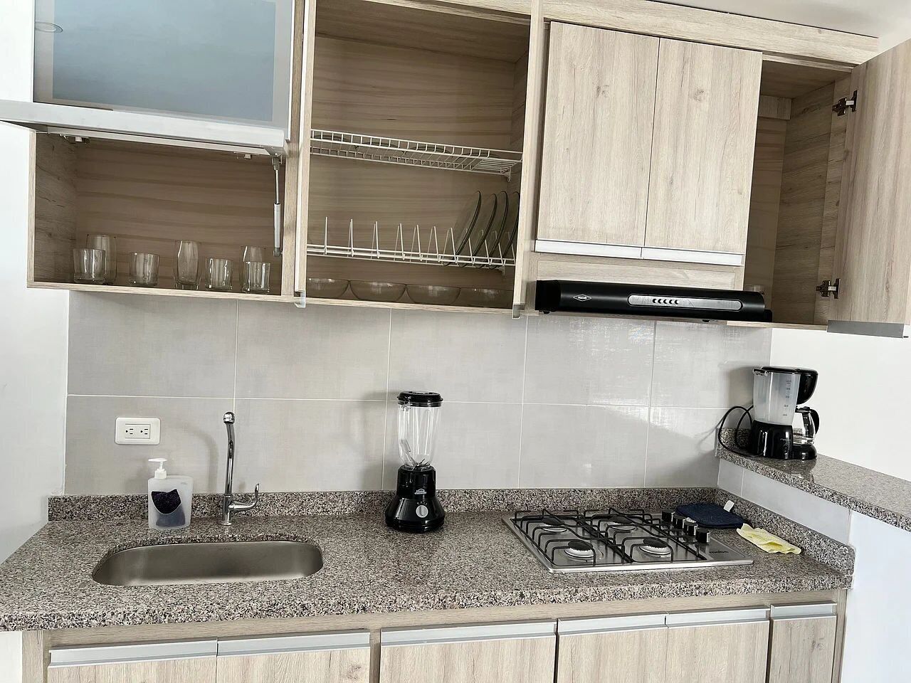 Basic Apartment | Private kitchen | Fridge, blender, griddle