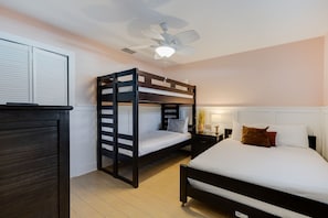 2 bedrooms, iron/ironing board, WiFi, bed sheets