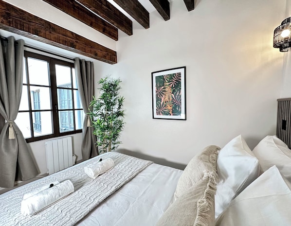 2 bedrooms, iron/ironing board, travel crib, WiFi