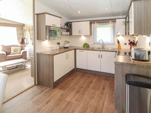 Fridge, dishwasher, electric kettle, toaster